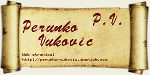 Perunko Vuković vizit kartica